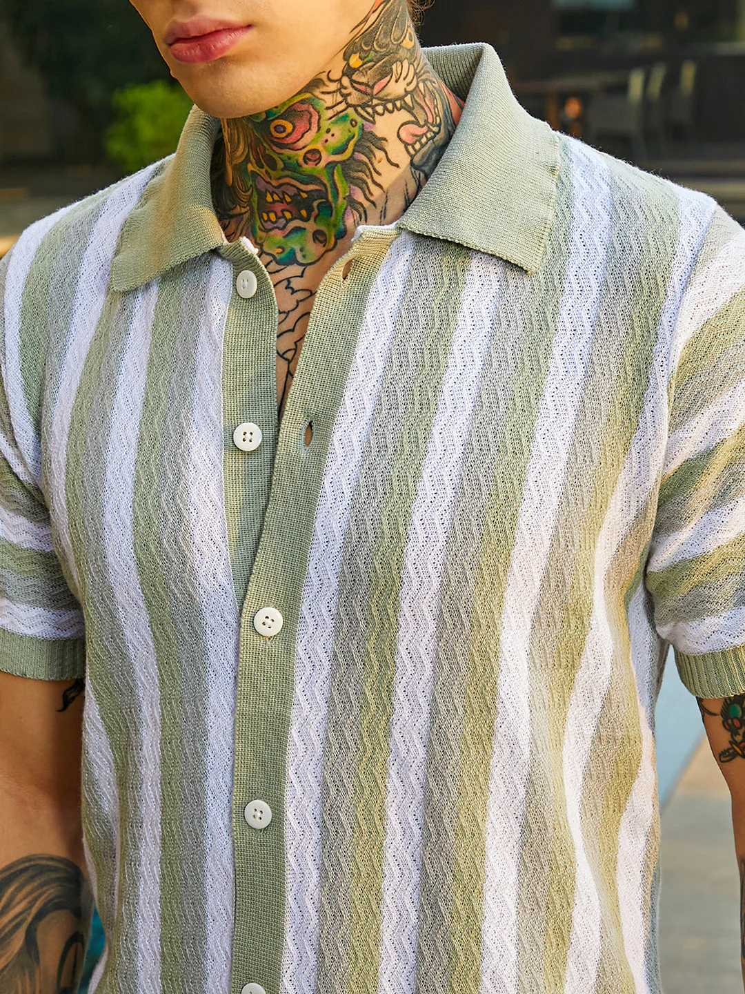 Panel-Knit Polo Shirt - Image 7