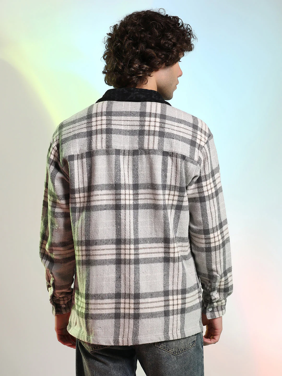 Plaid Utility Oversized Shirt - Image 4