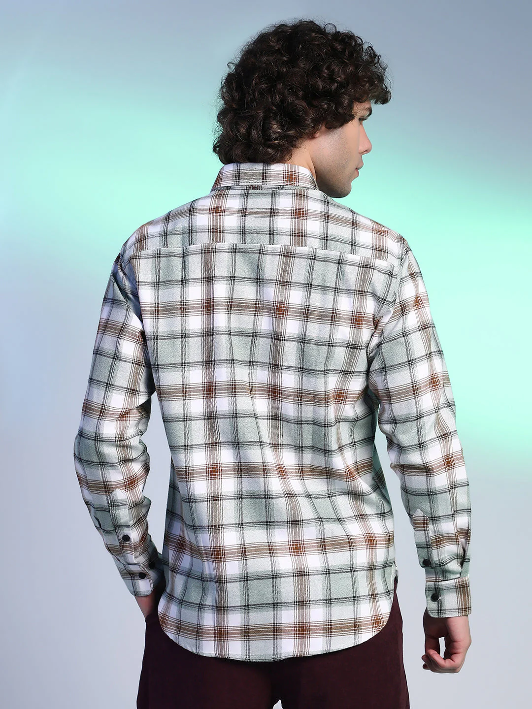 Faded-Checkered Shirt - Image 4