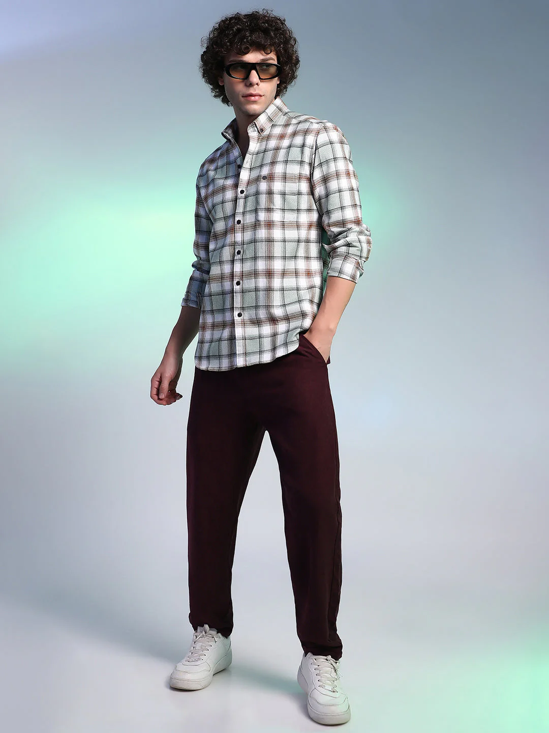 Faded-Checkered Shirt - Image 6