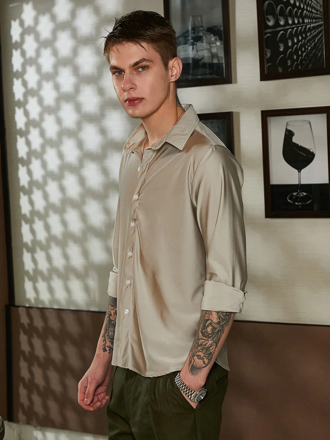 Solid Lustre Shirt - Image 3