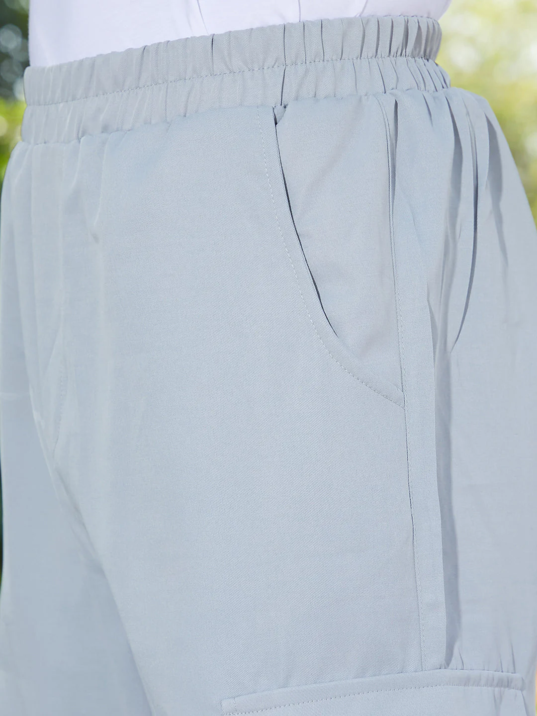 Solid Parachute Cargo Pants - Image 7