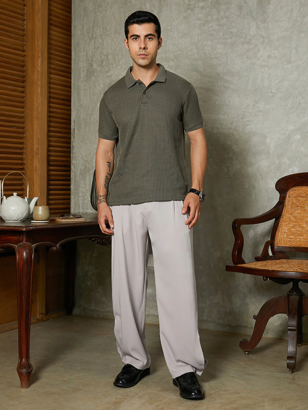 Lightweight - Straight-Cuffed Pleated Trousers - Image 5