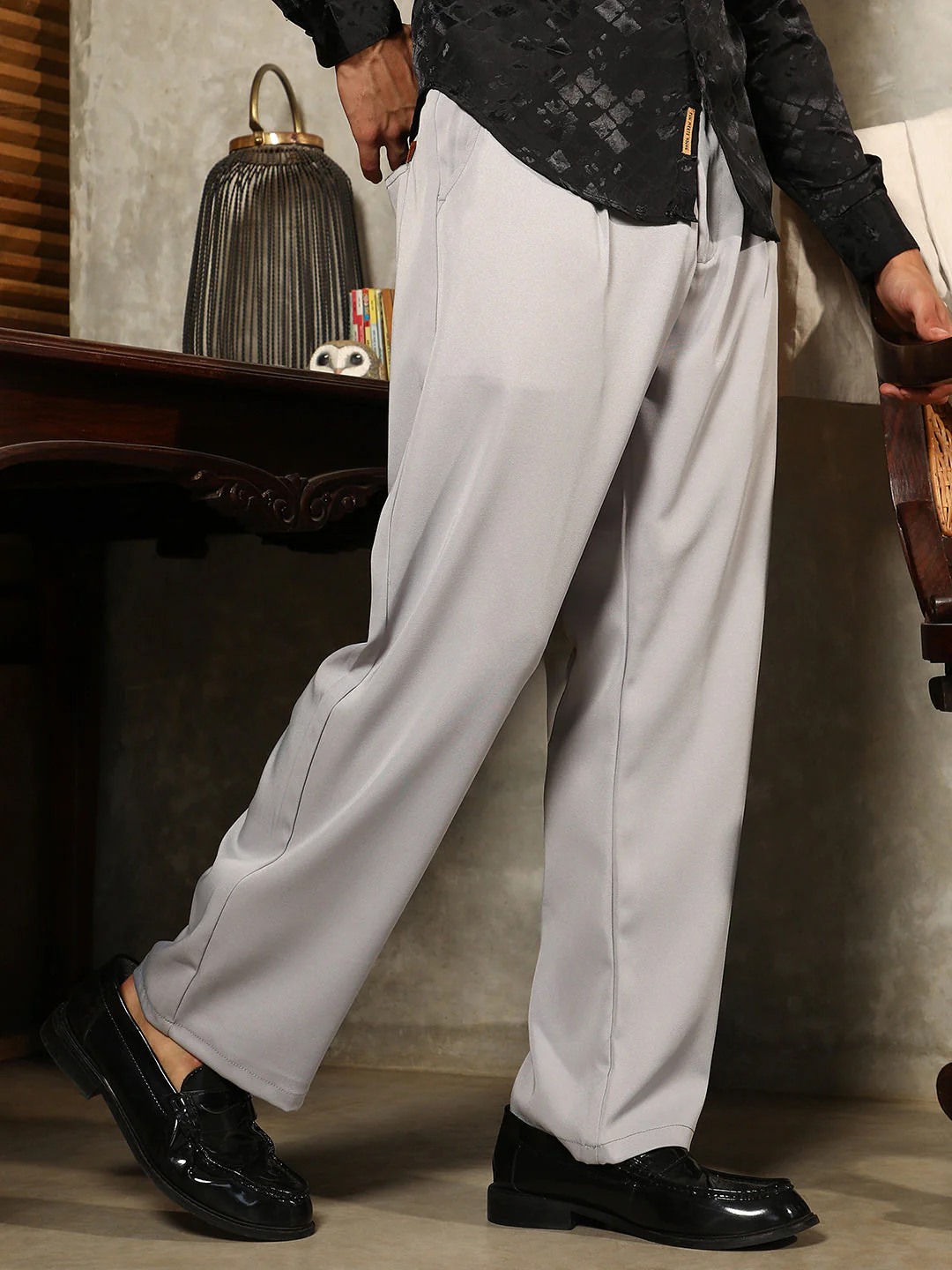 Lightweight - Straight Pleated Trousers - Image 3