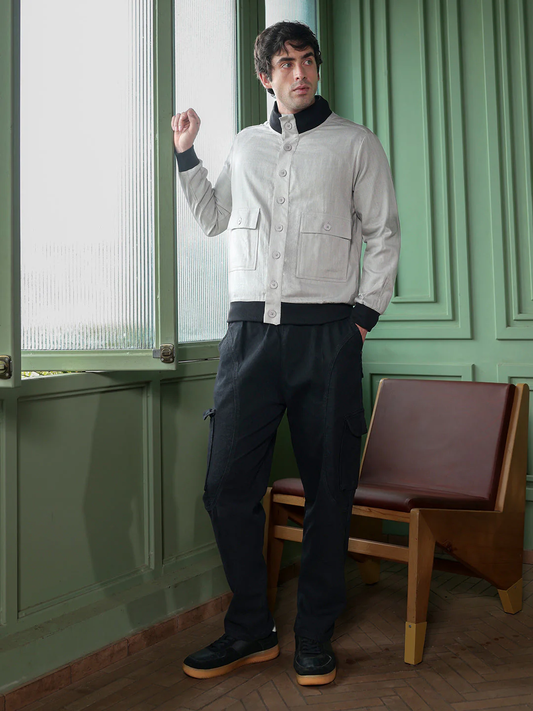 Tactile-Utility Bomber Jacket - Image 5
