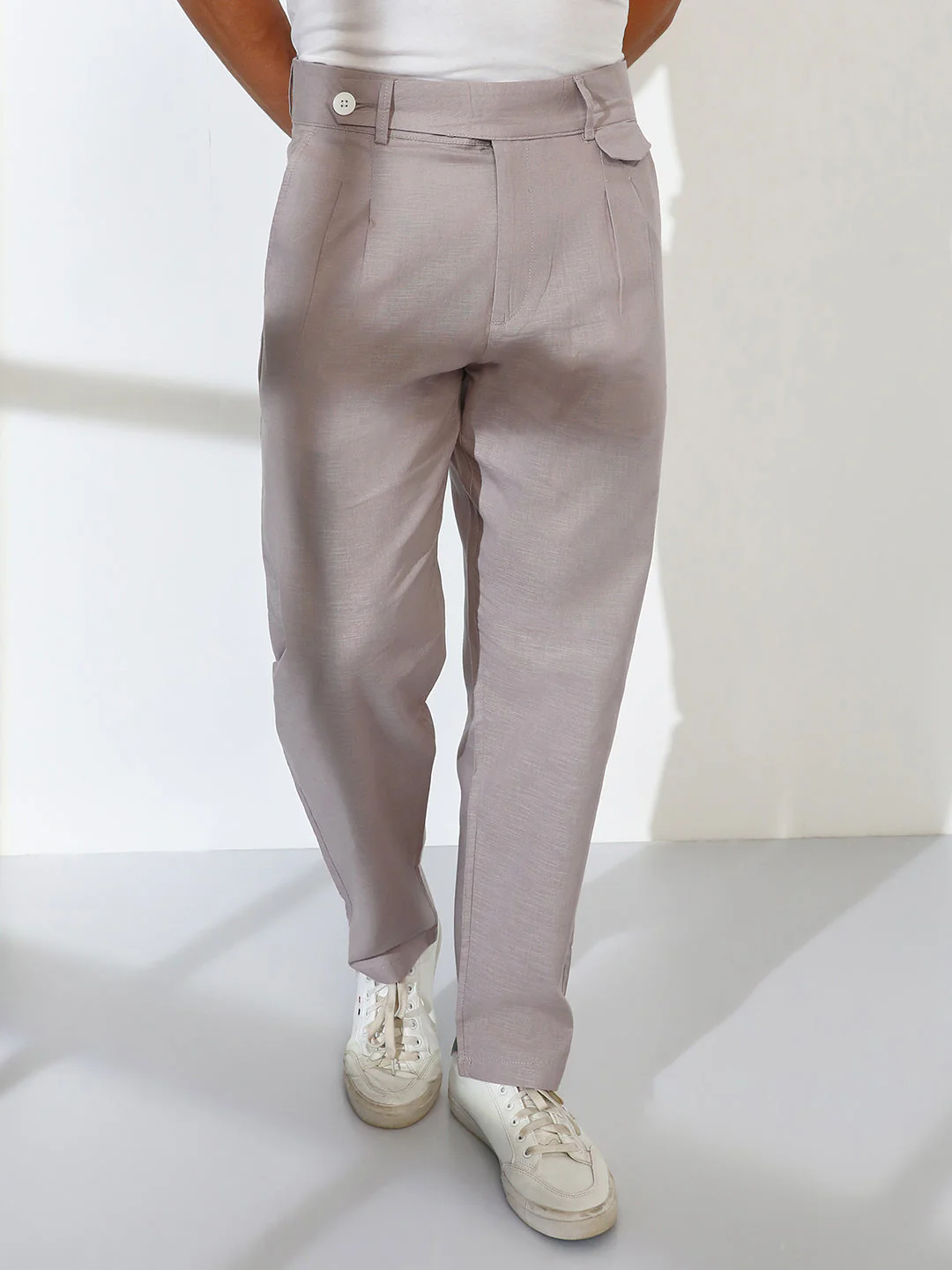 Lightweight - Tailored Linen-Blend Trousers - Image 2