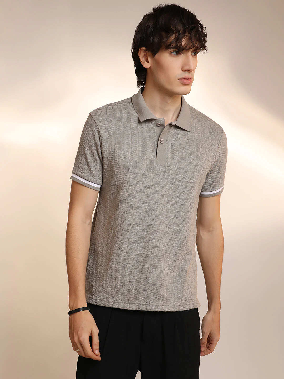 Textured Polo T-Shirt - Image 2