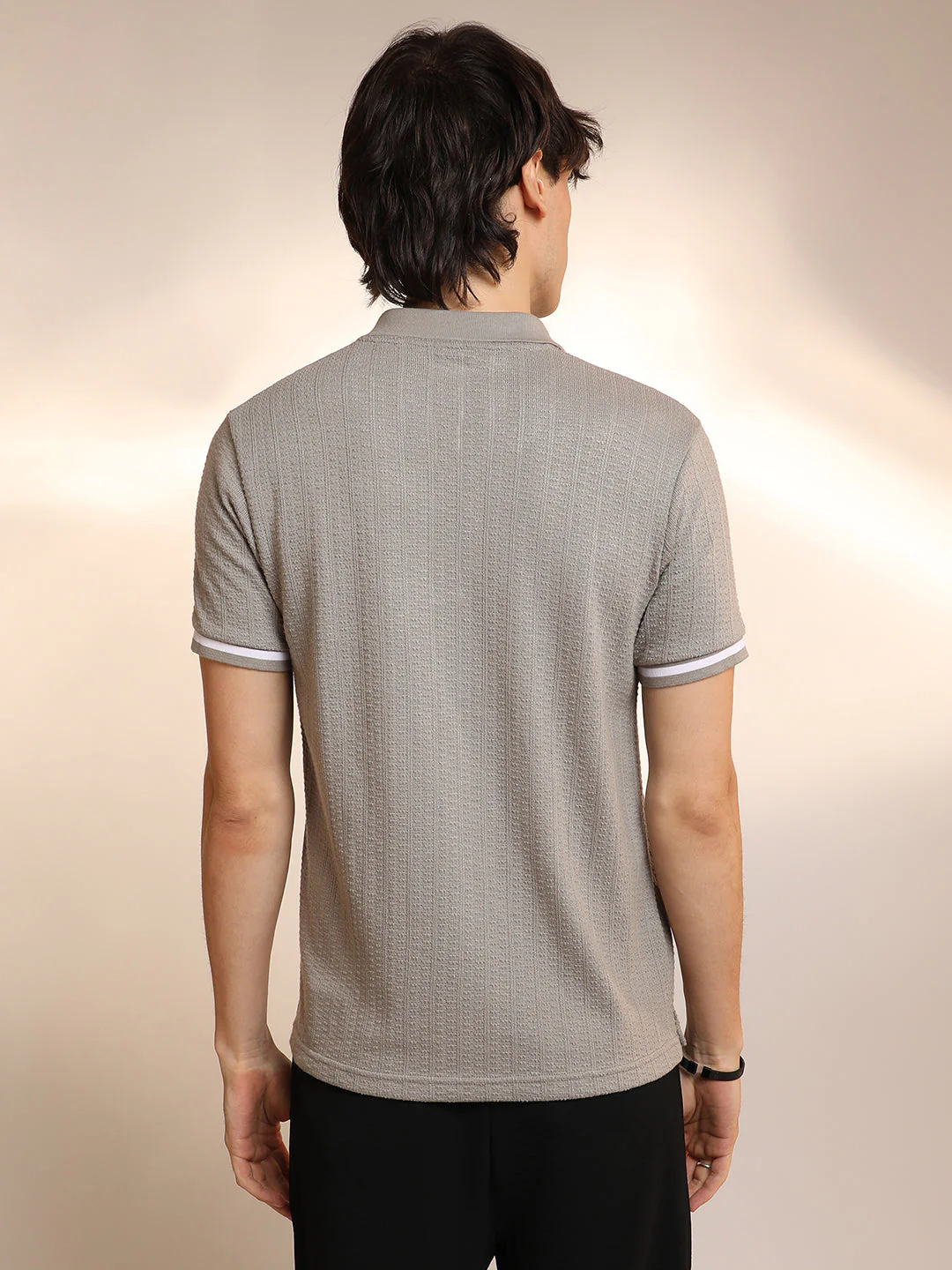 Textured Polo T-Shirt - Image 4