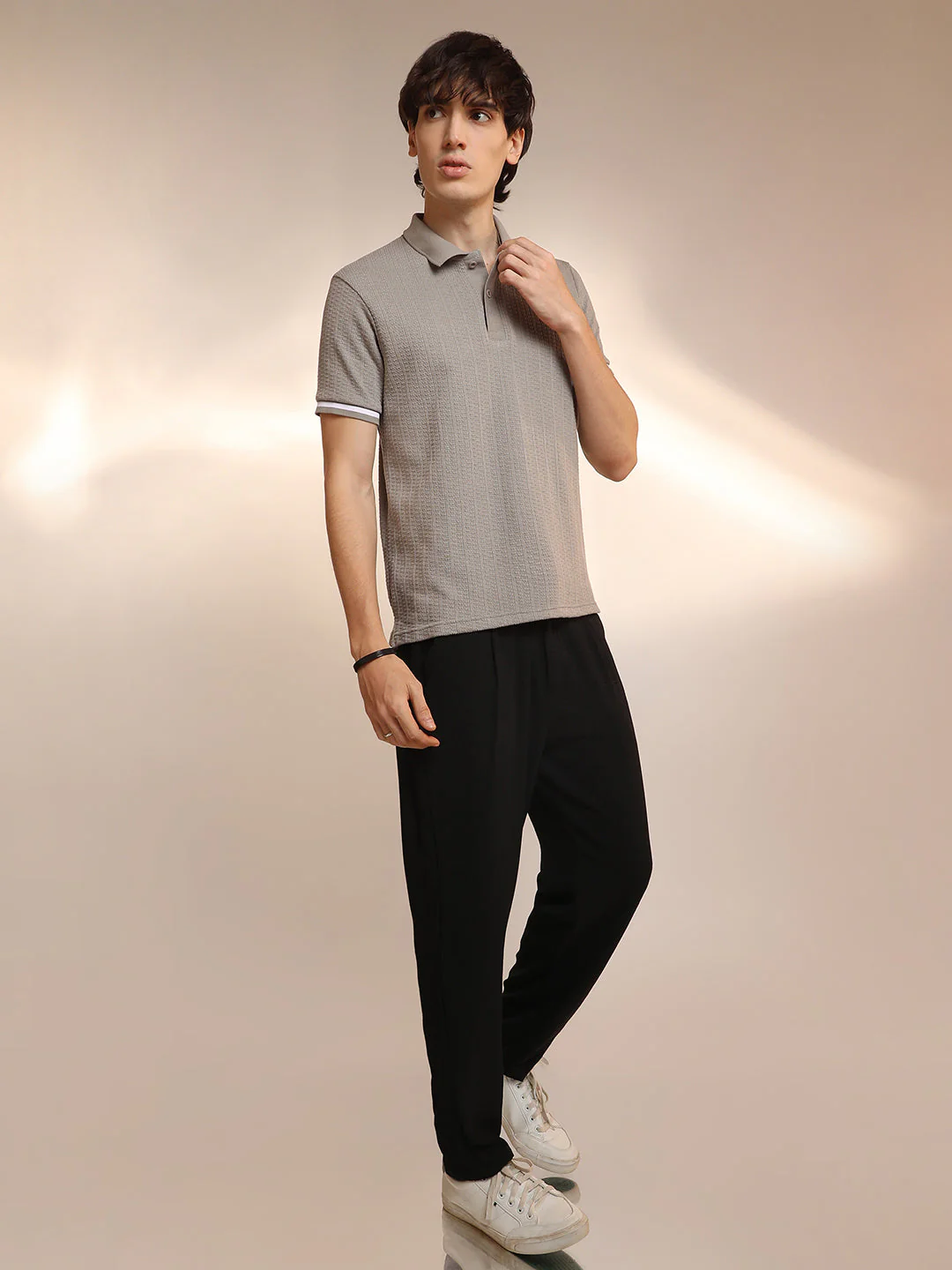Textured Polo T-Shirt - Image 5