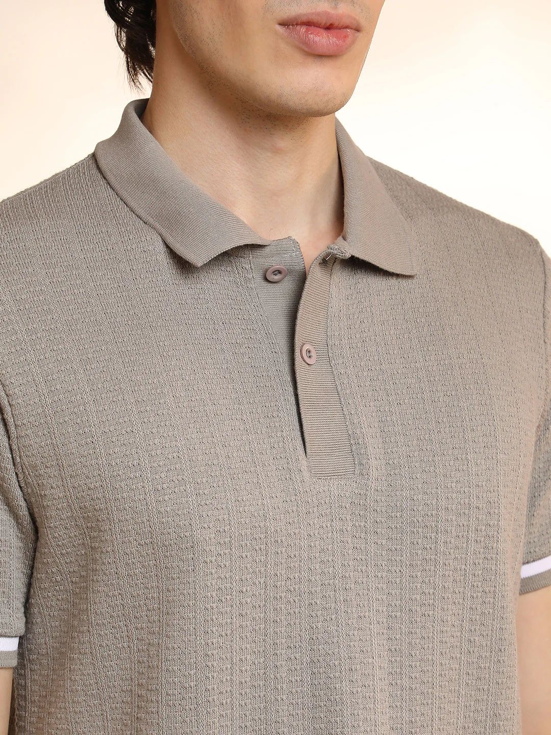 Textured Polo T-Shirt - Image 7