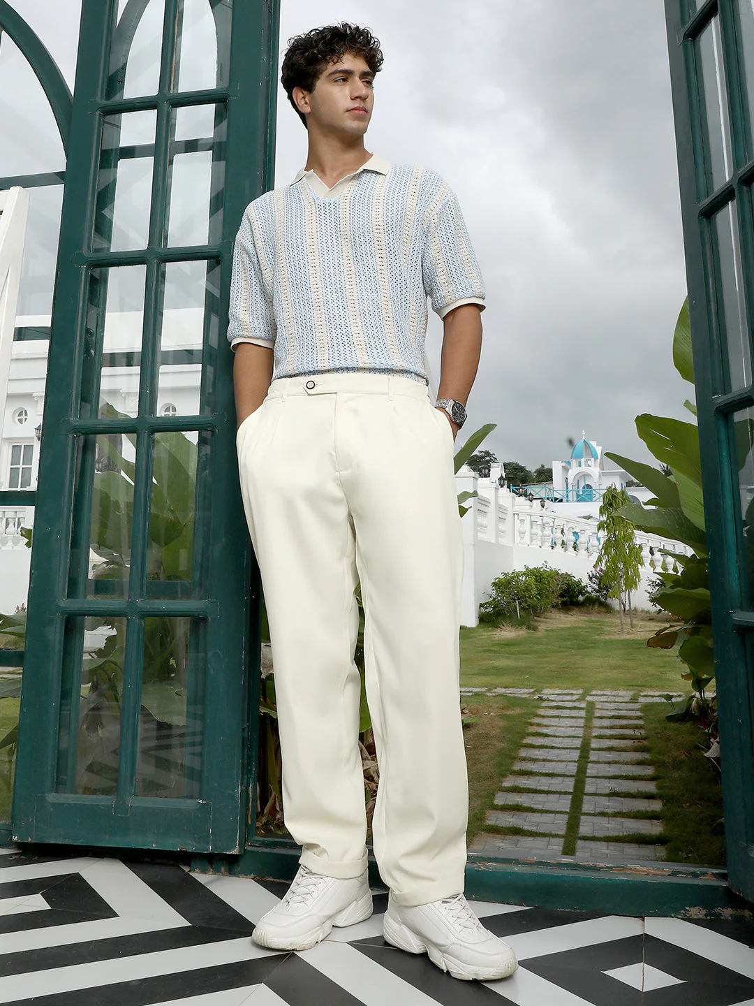 Lightweight - Extended-Waistband Pleated Trousers - Image 5