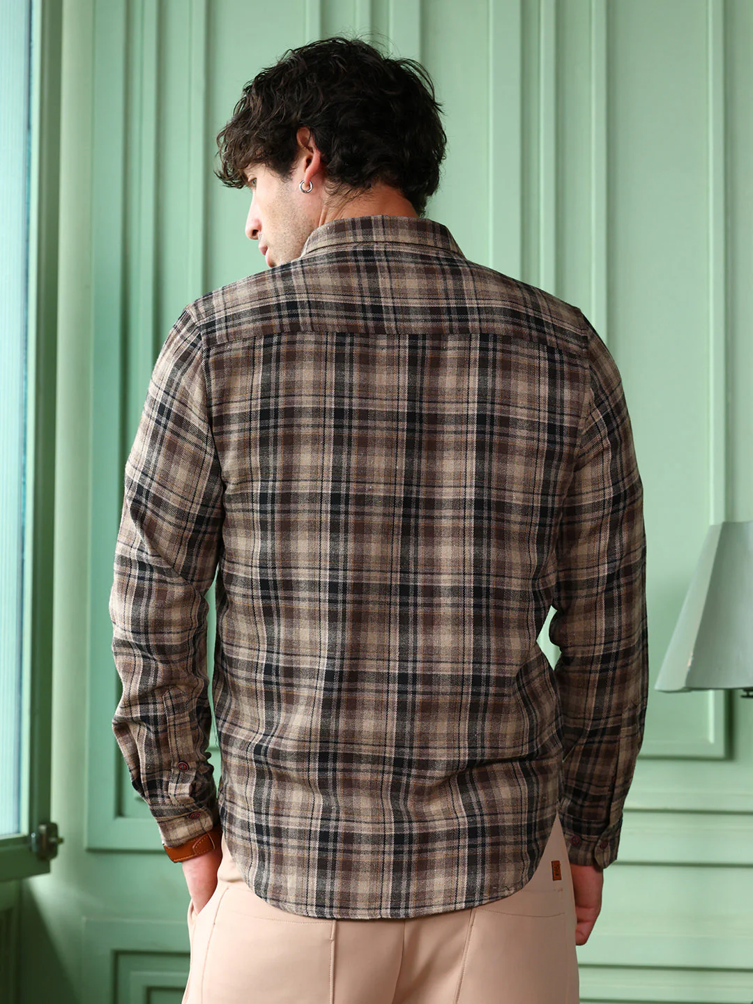 Button-Down Gradient-Plaid Shirt - Image 4