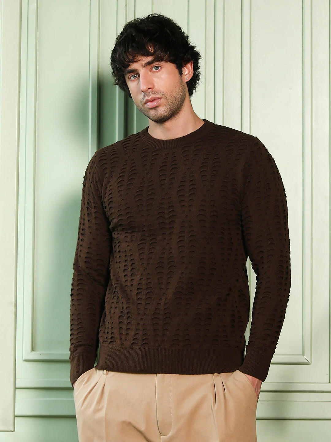 Geo-Gradient Jacquard Pullover Sweater - Image 2