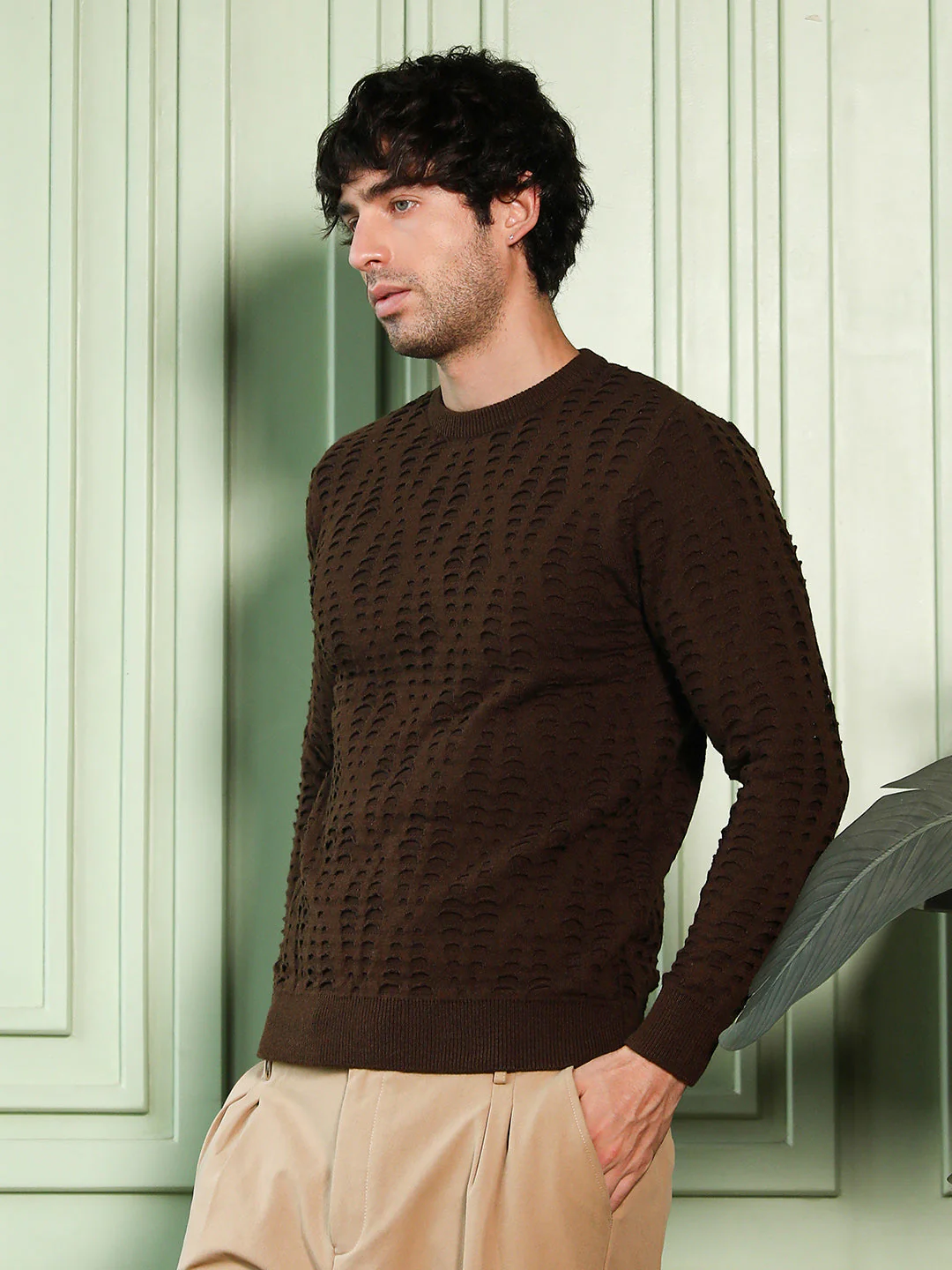 Geo-Gradient Jacquard Pullover Sweater - Image 3
