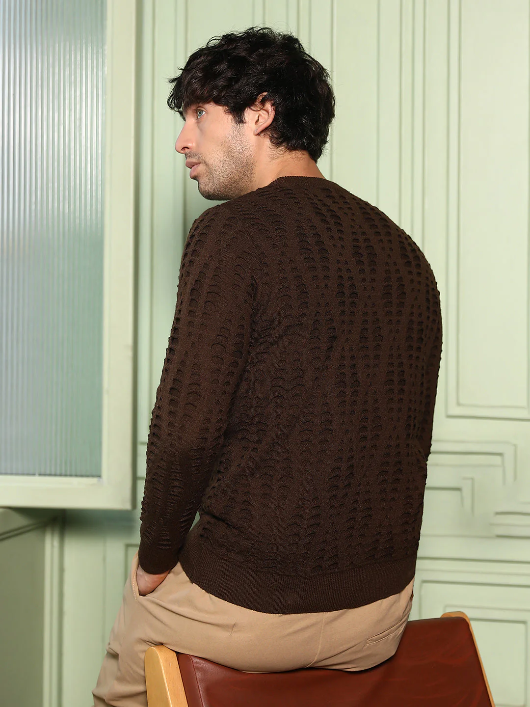 Geo-Gradient Jacquard Pullover Sweater - Image 4