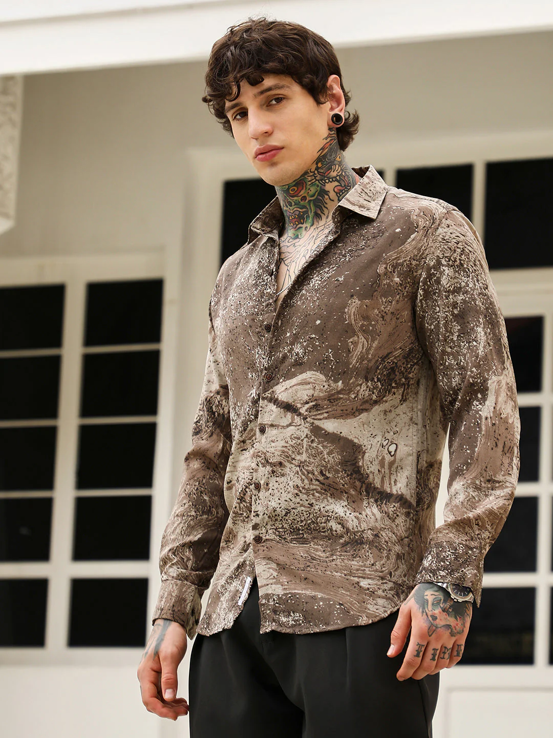 Marble-Specks Imprint Shirt - Image 3