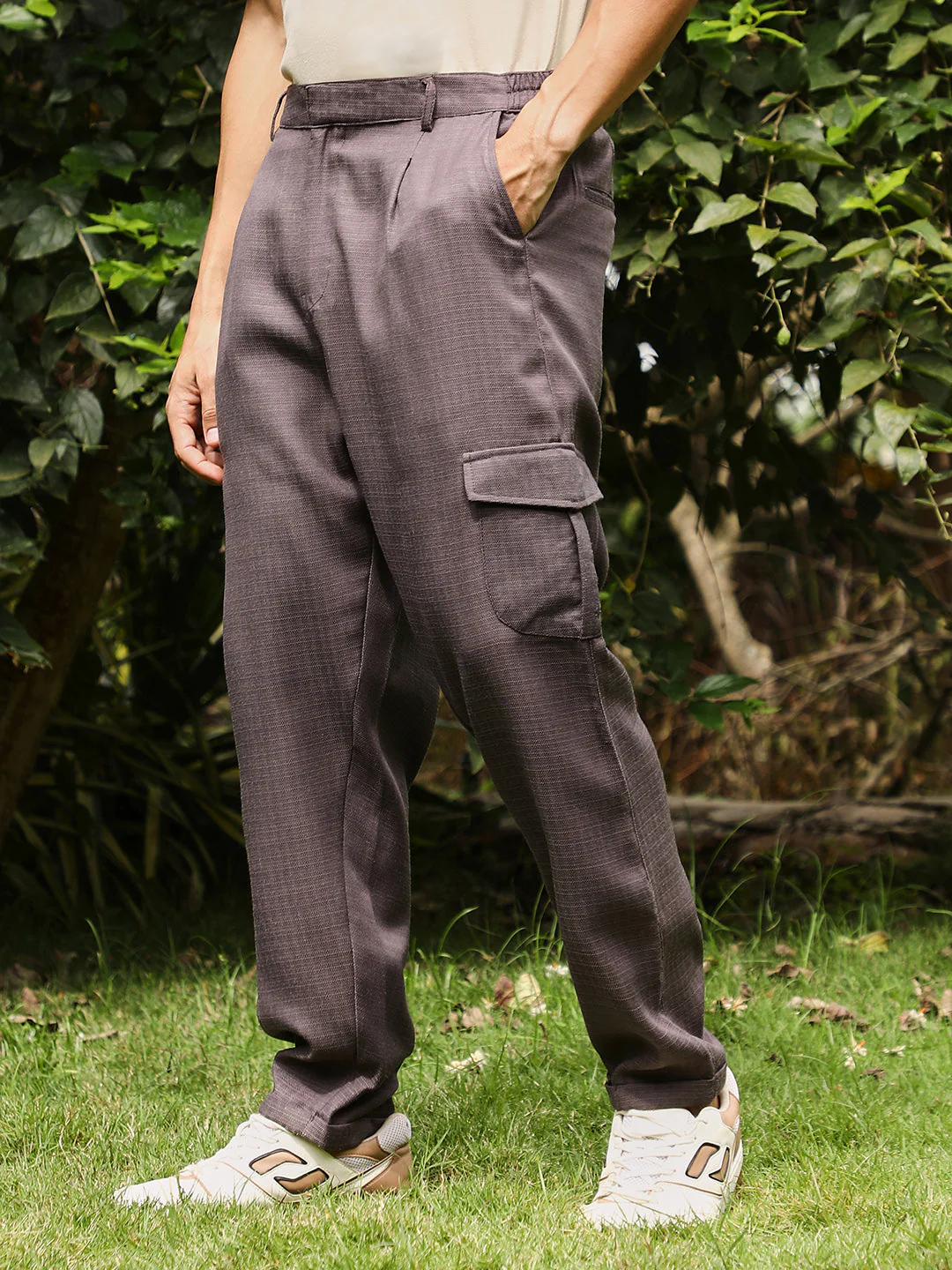 Pleated Utility-Tapered Trousers - Image 3
