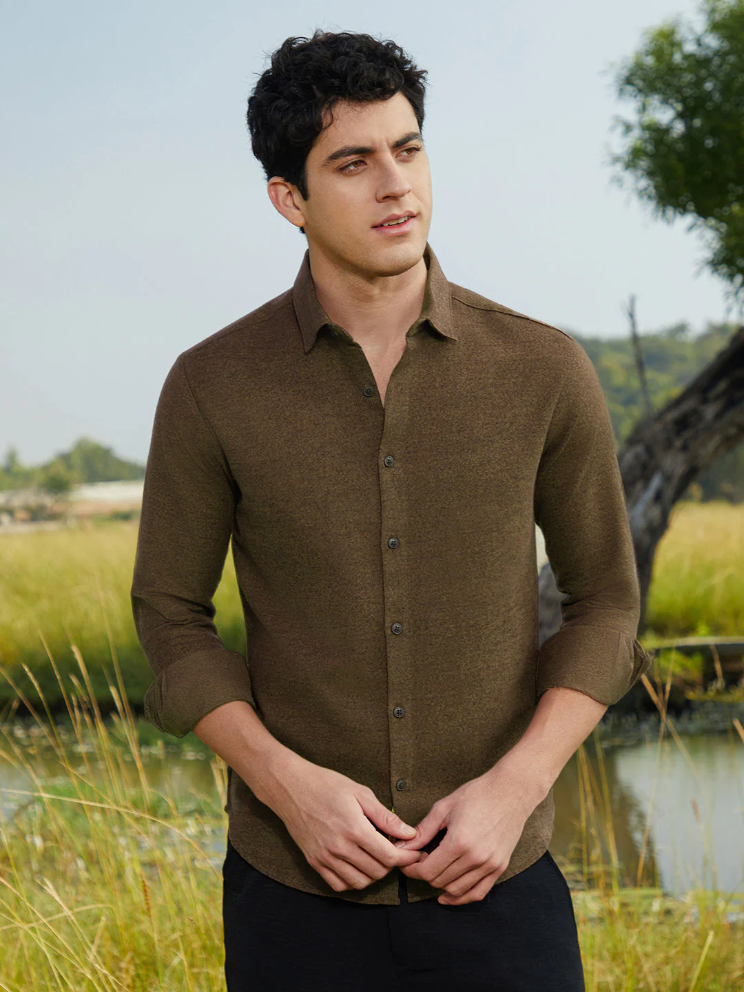 Solid Regular Shirt - Image 2