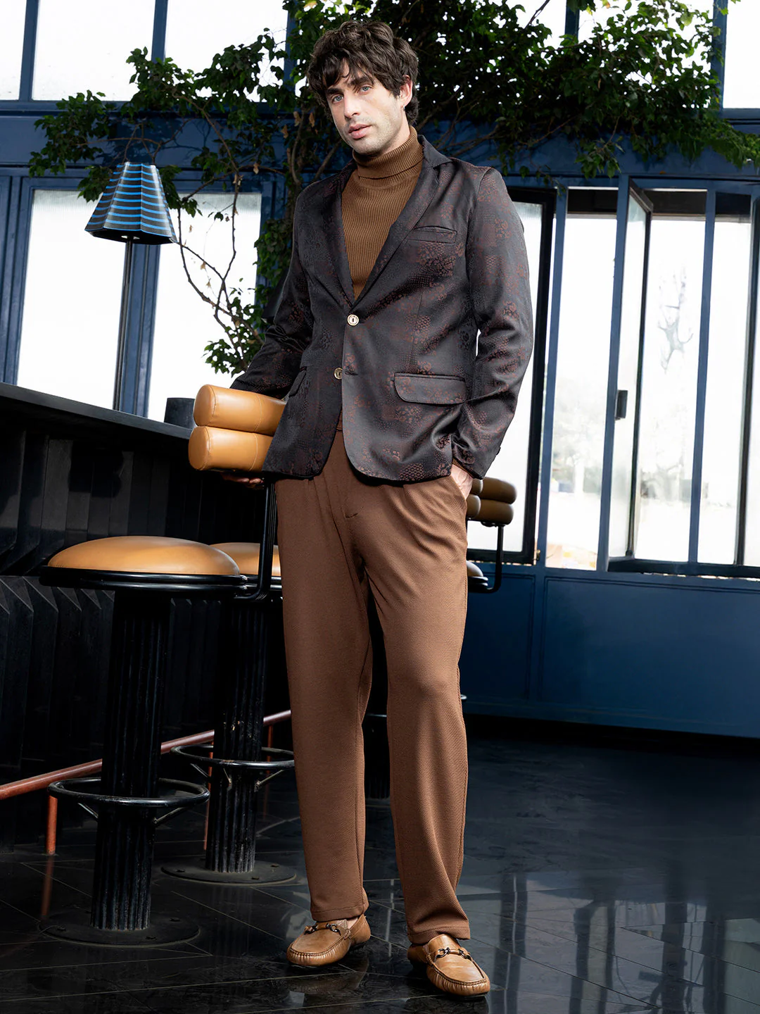Tailored Flora-Block Jacquard Blazer - Image 5