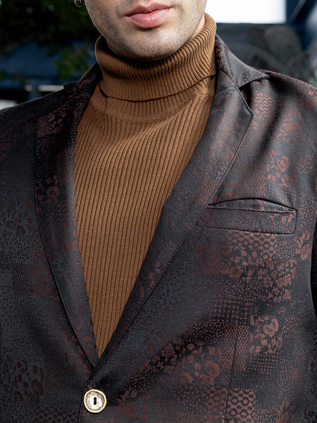 Tailored Flora-Block Jacquard Blazer - Image 7