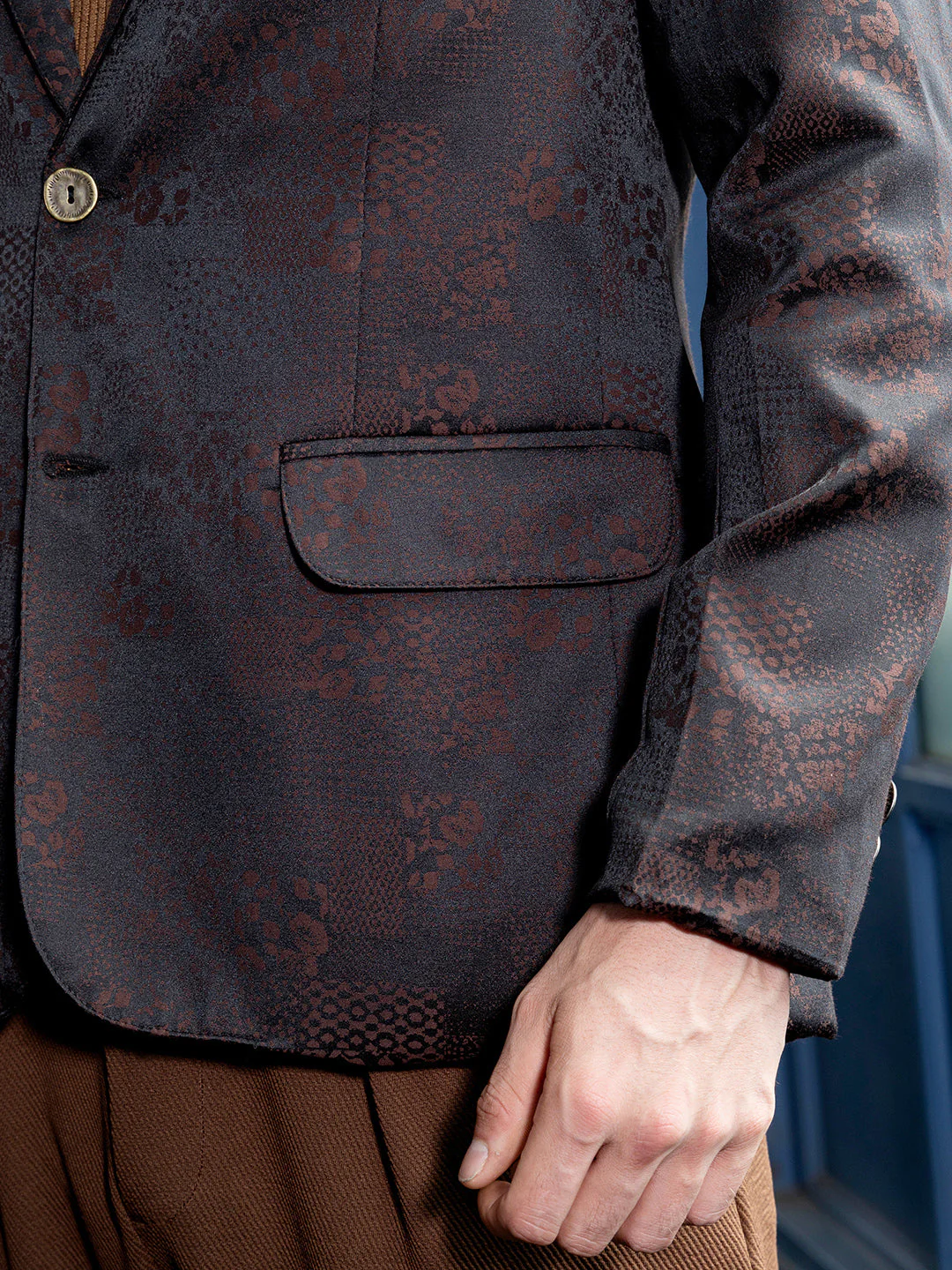 Tailored Flora-Block Jacquard Blazer - Image 8