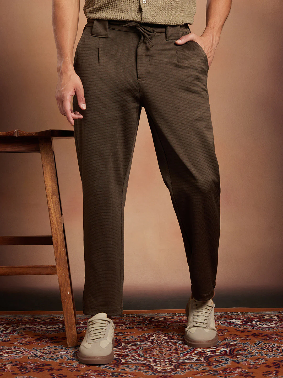 Waffle Chino Trousers - Image 2