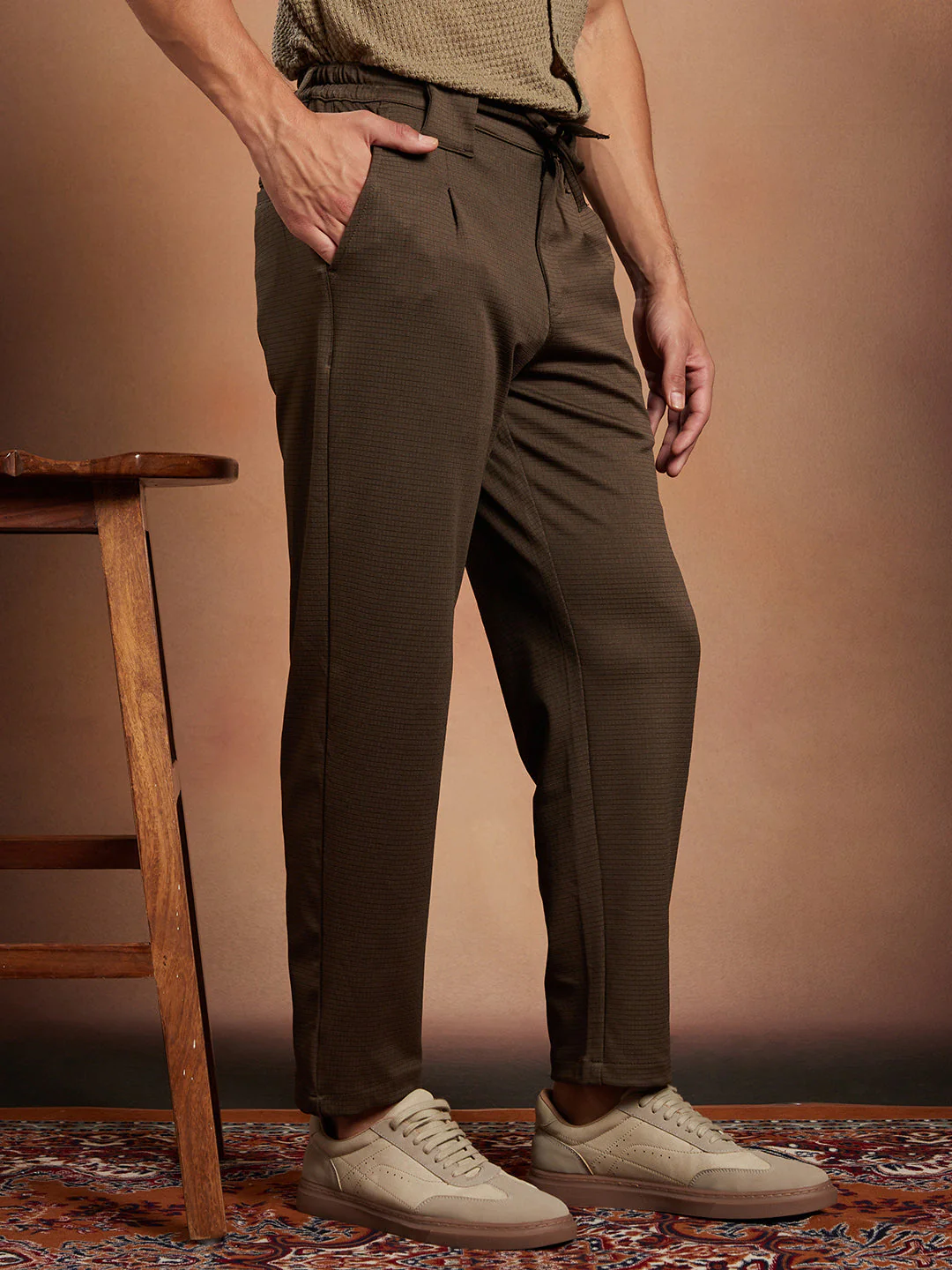 Waffle Chino Trousers - Image 3