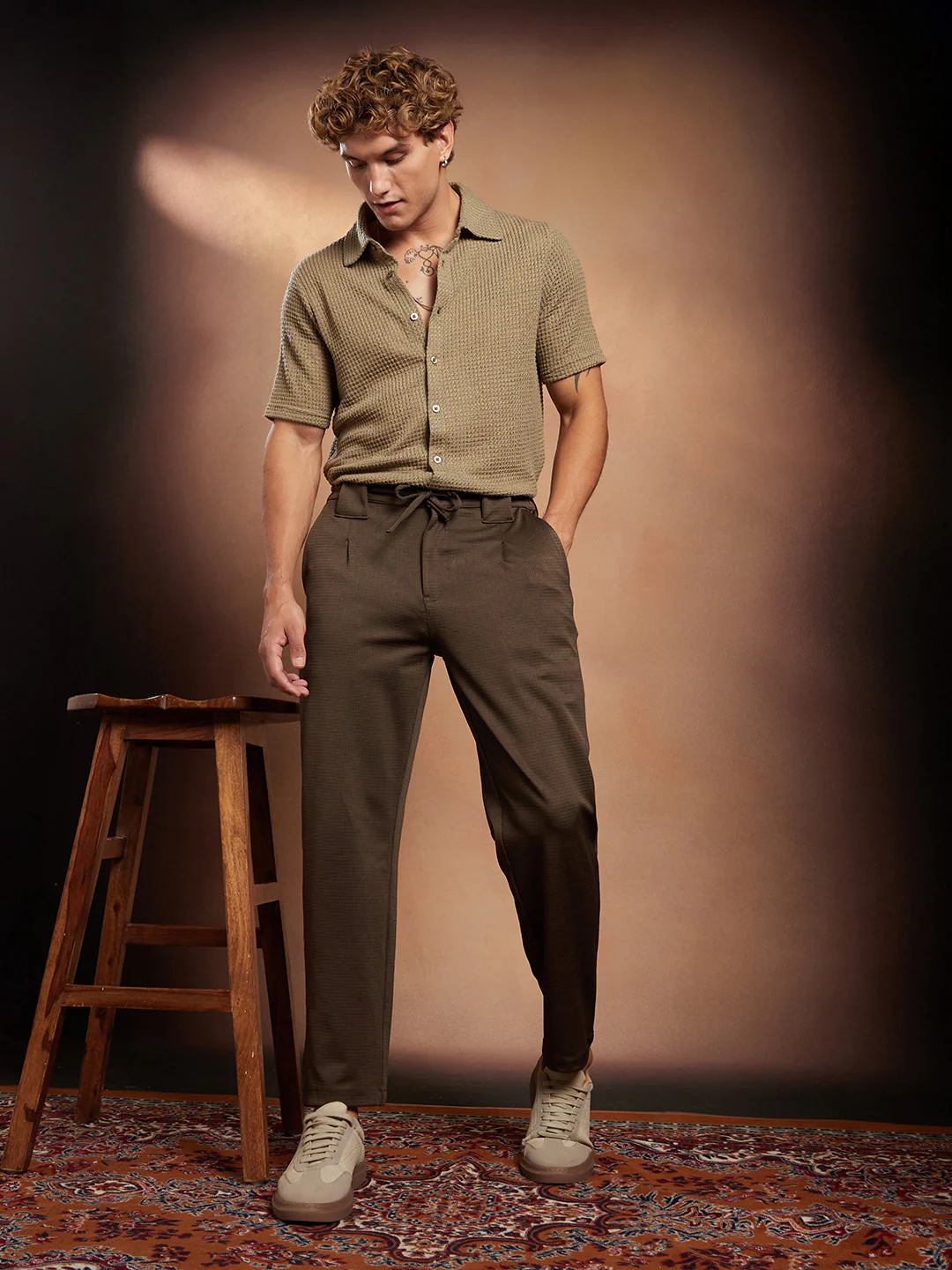 Waffle Chino Trousers - Image 5