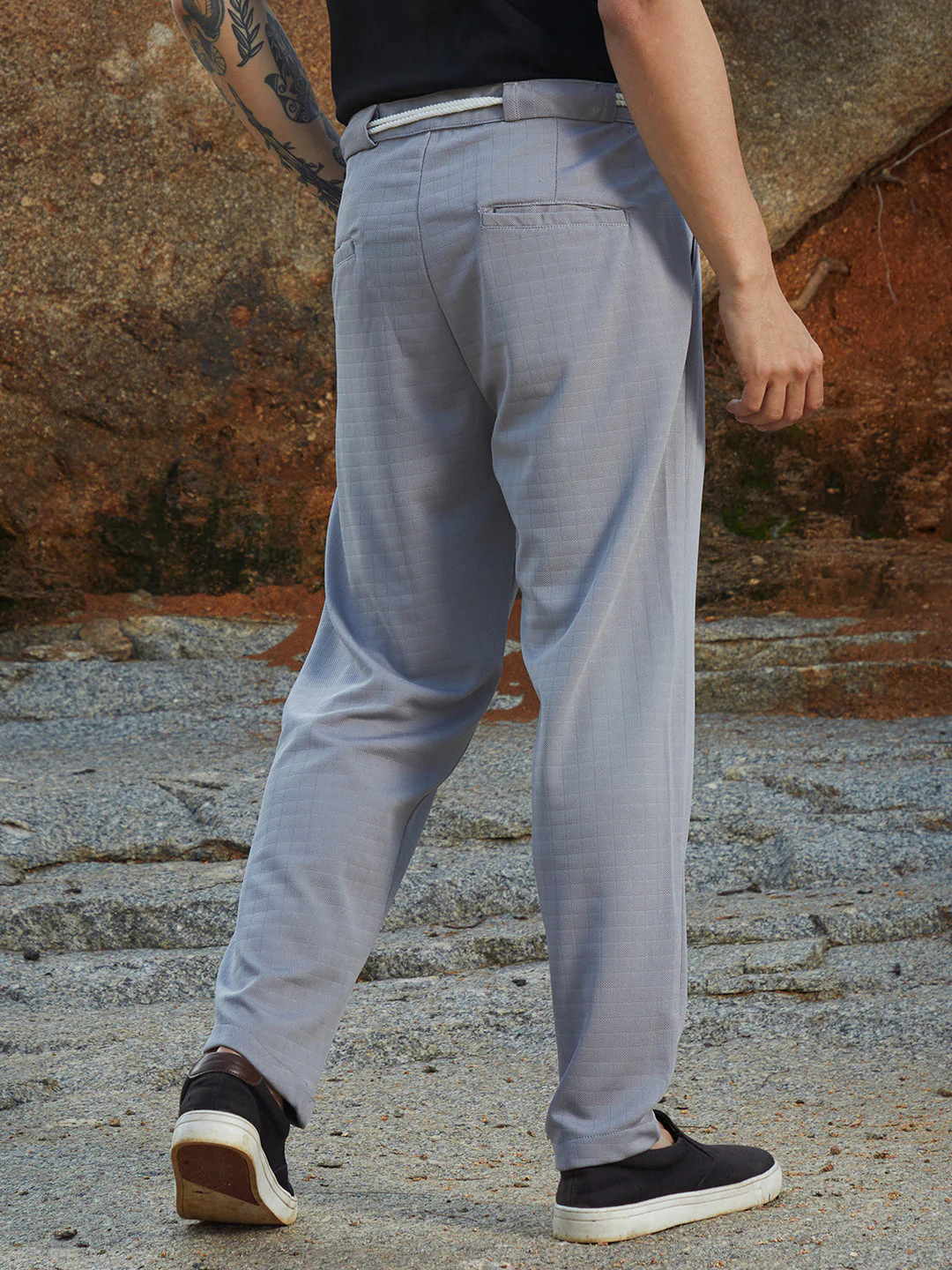 Belted-Rope Tailored Trousers - Image 4