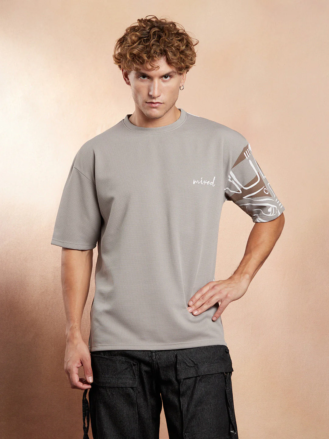 Boxy Folk-Wave T-Shirt - Image 2