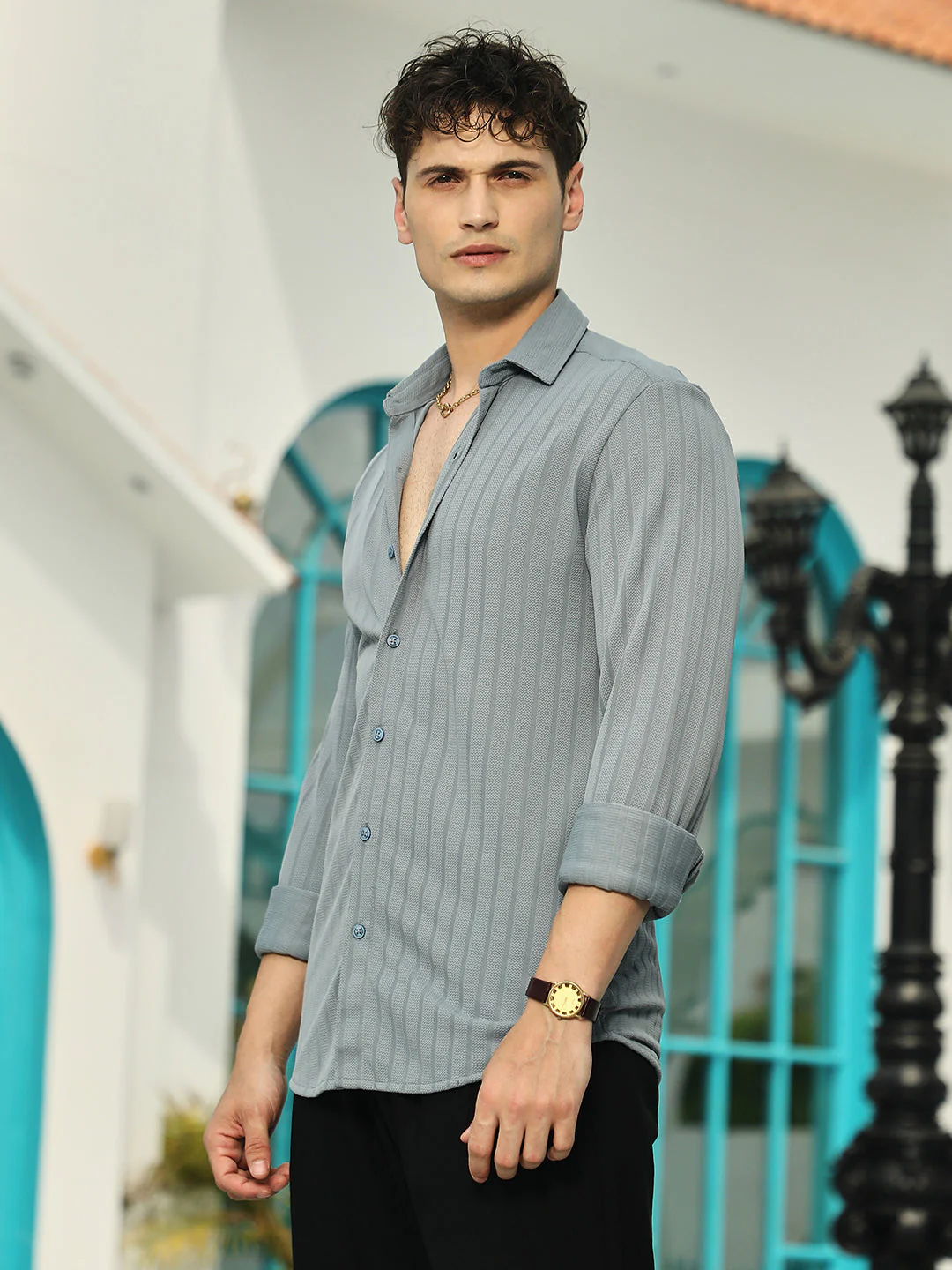 Chevron-Panel Tactile Shirt - Image 3