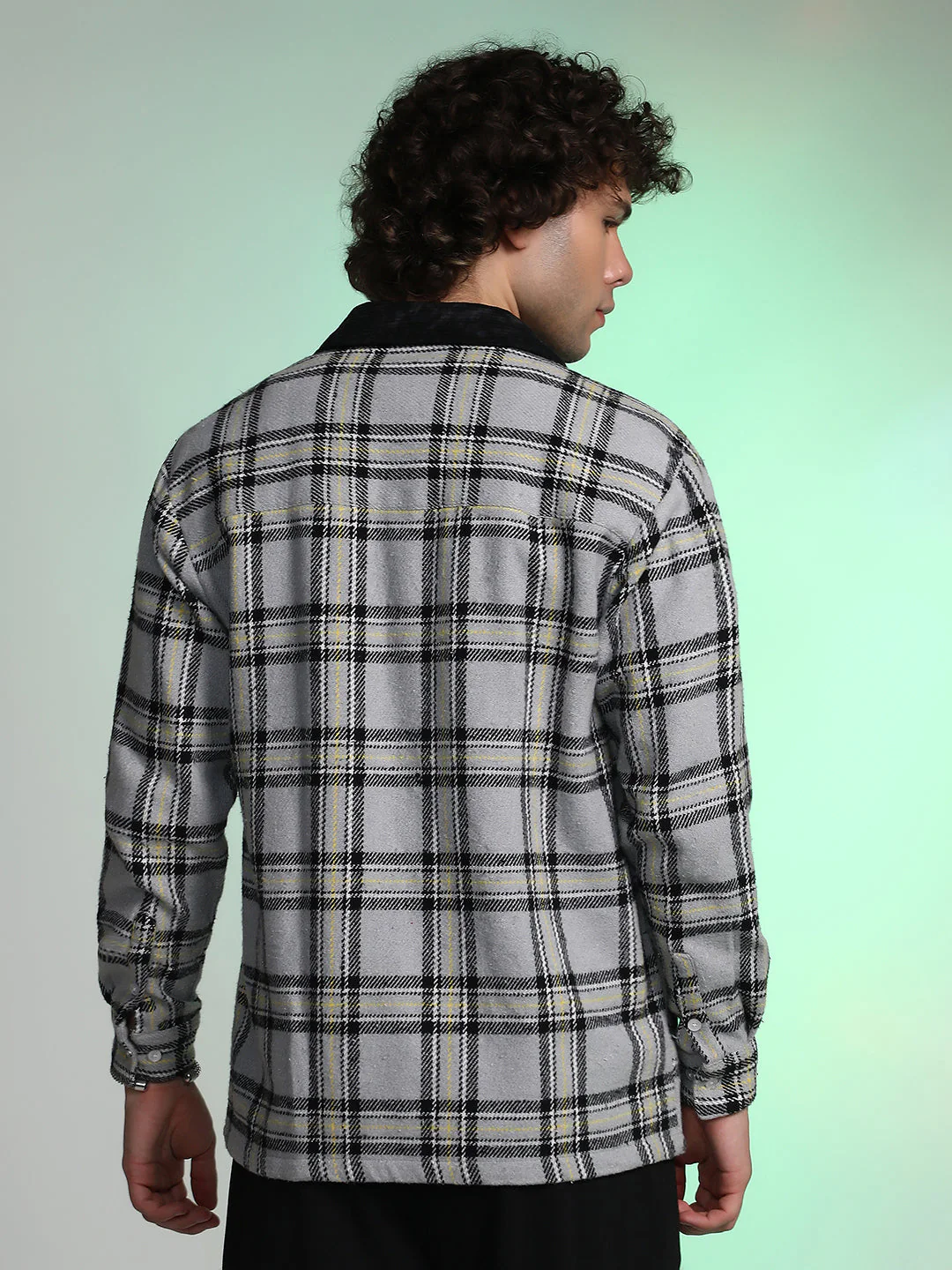Plaid Utility Oversized Shirt - Image 4