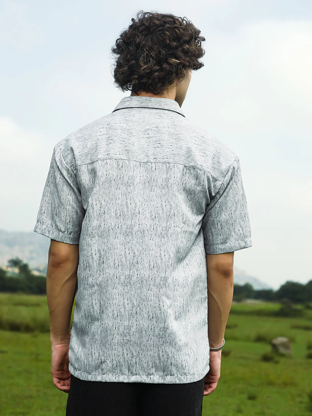 Speckled Flap Oversized Shirt - Image 4