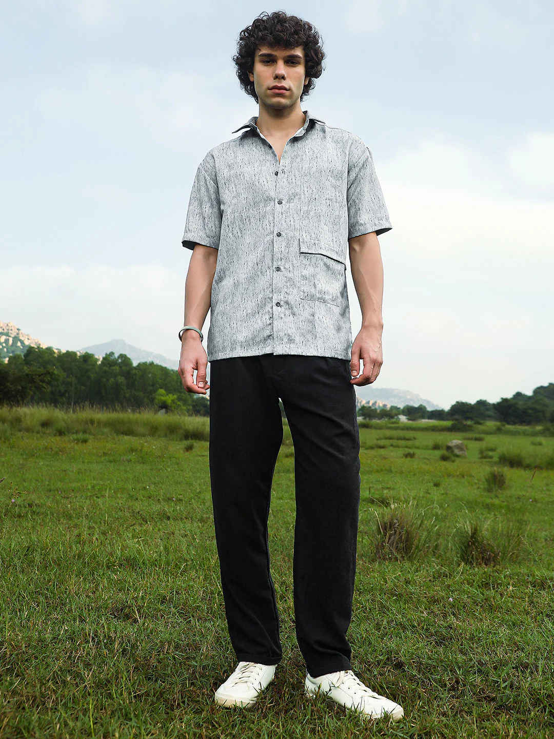Speckled Flap Oversized Shirt - Image 5
