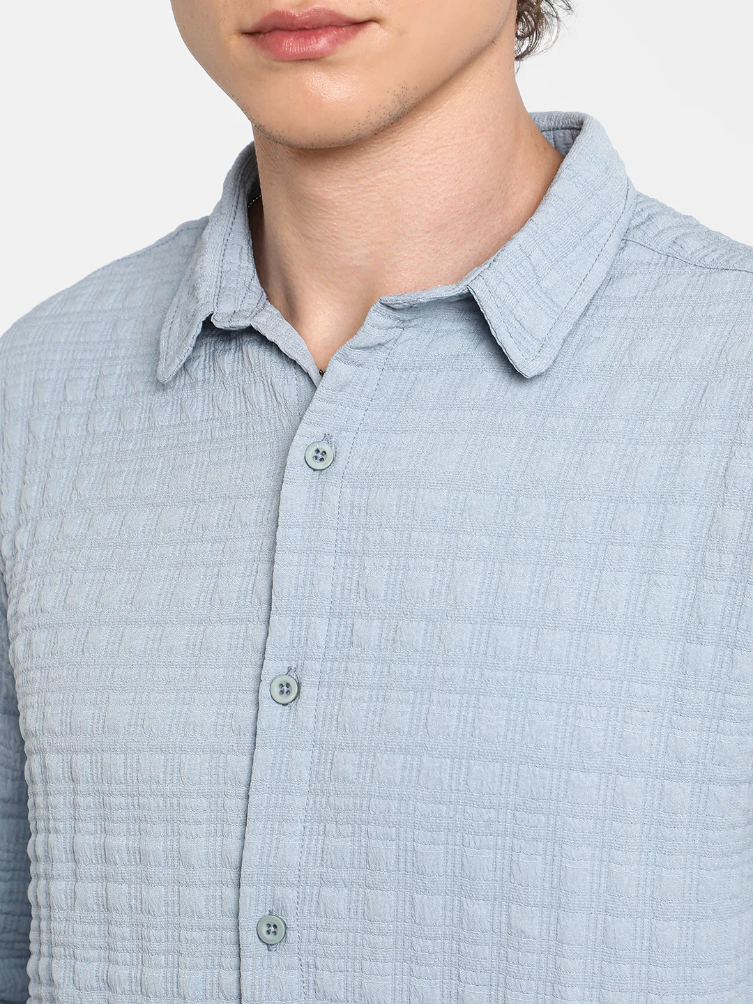 Box-Textured Oversized Shirt - Image 14
