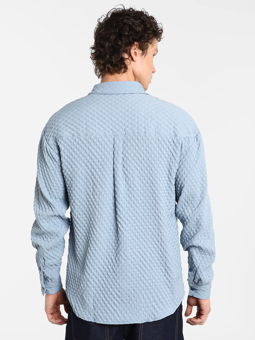 Cubic-Textured Oversized Shirt - Image 11