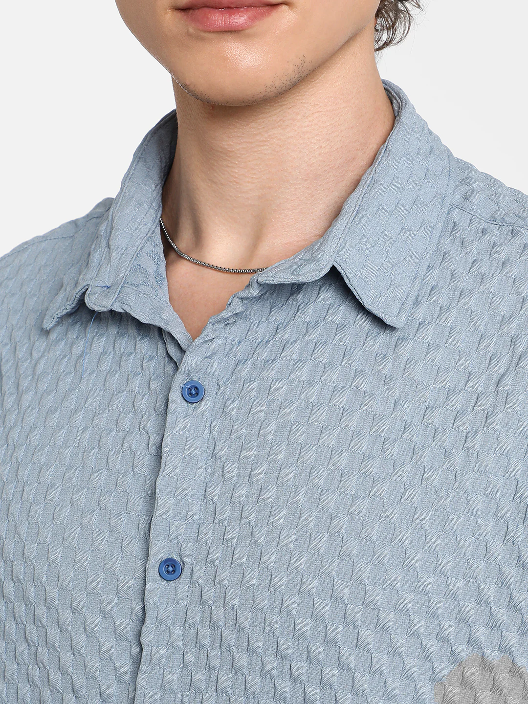 Cubic-Textured Oversized Shirt - Image 14