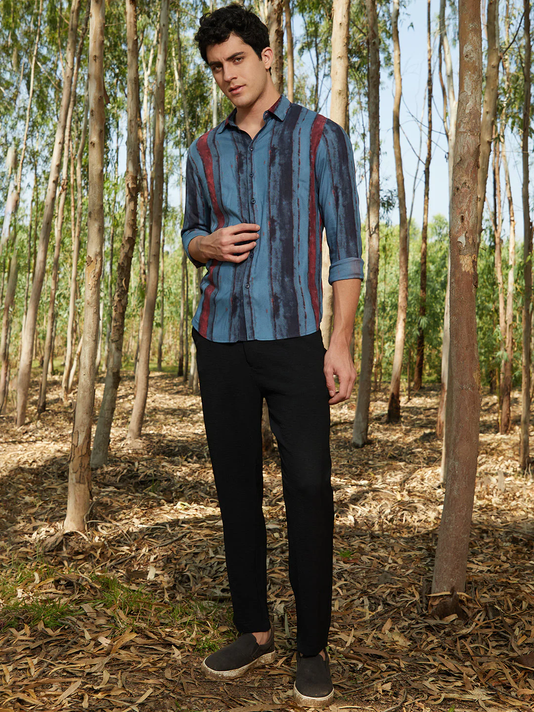 Dark-Tone Brushed Shirt - Image 5