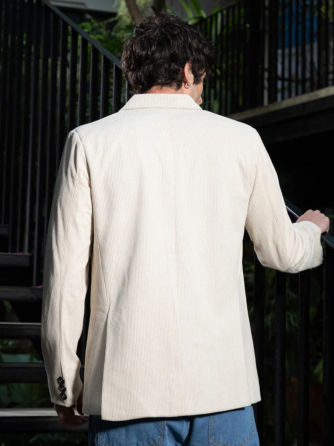 Double-Breasted Corduroy Blazer - Image 4