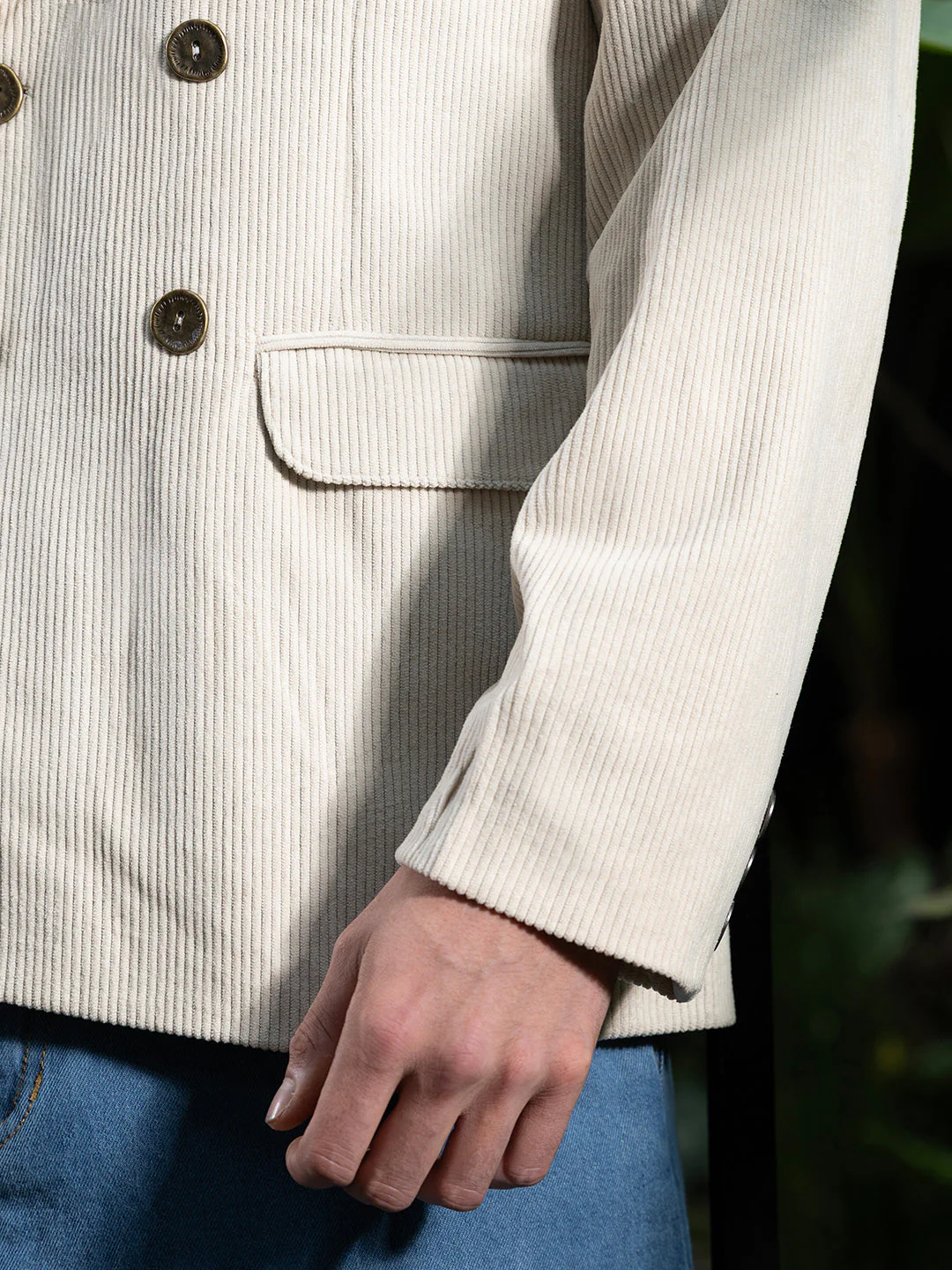 Double-Breasted Corduroy Blazer - Image 8