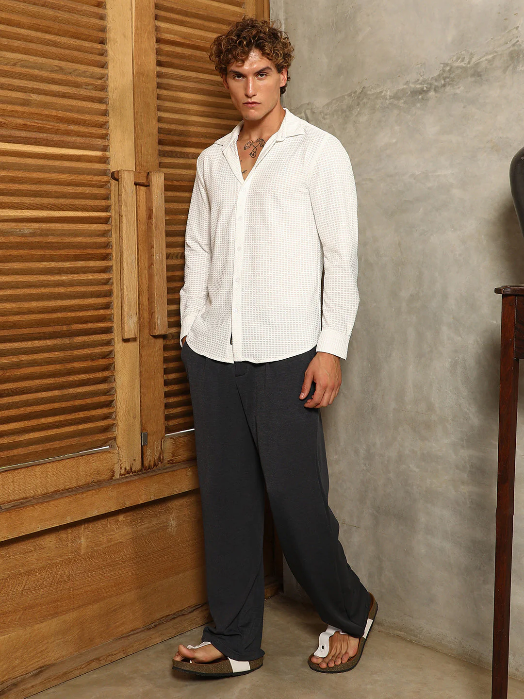 Hive-Weave Textured Shirt - Image 5