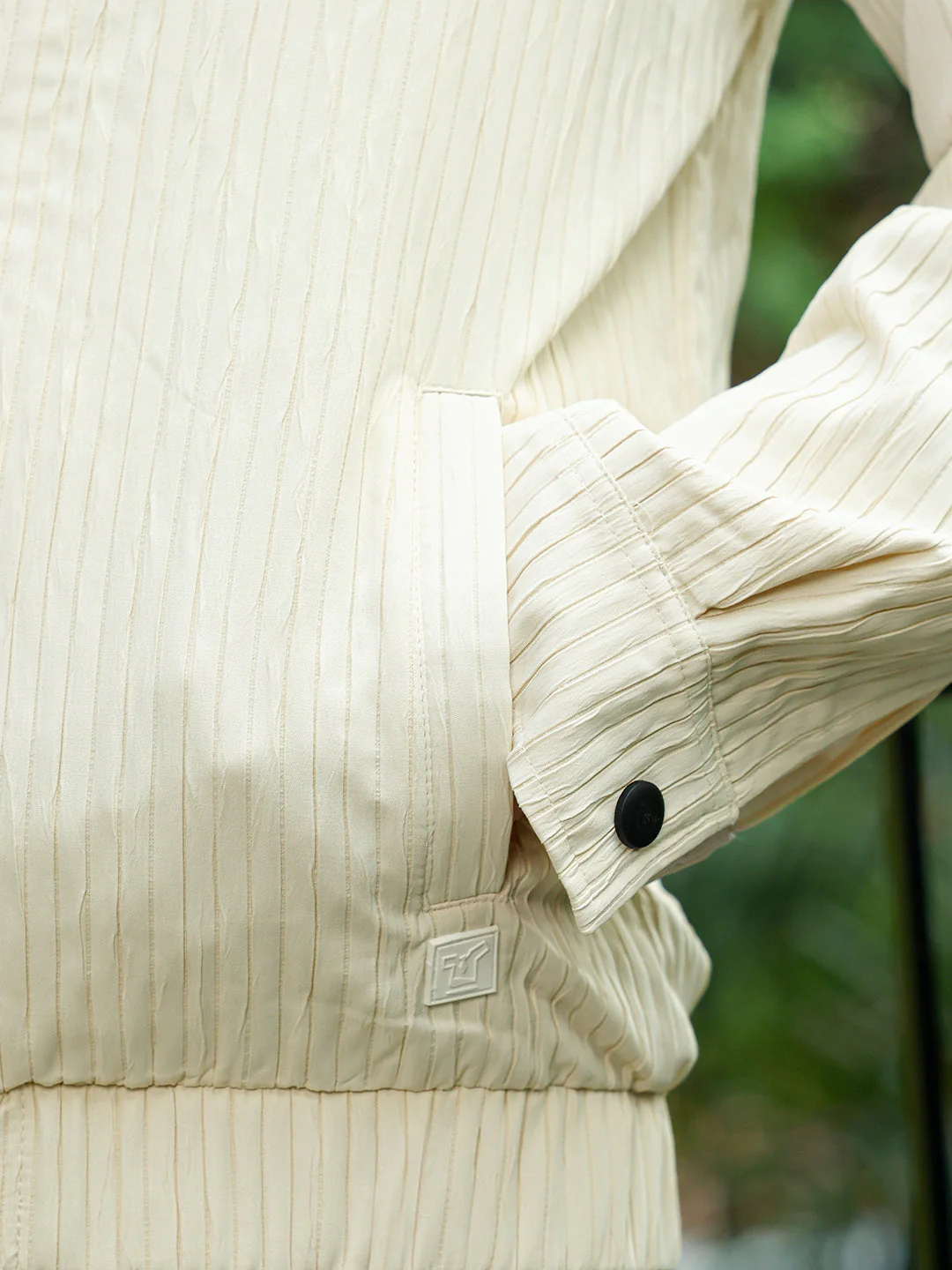 Lined-Tactile Bomber Jacket - Image 8