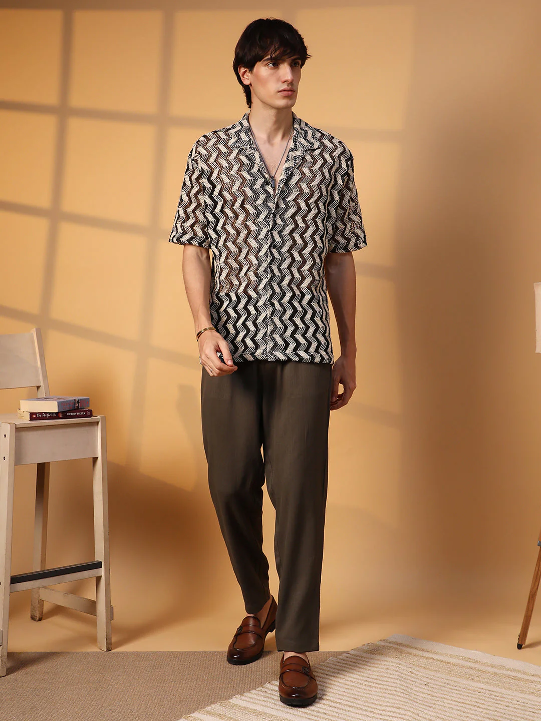 Chevron Knit Oversized Shirt - Image 5