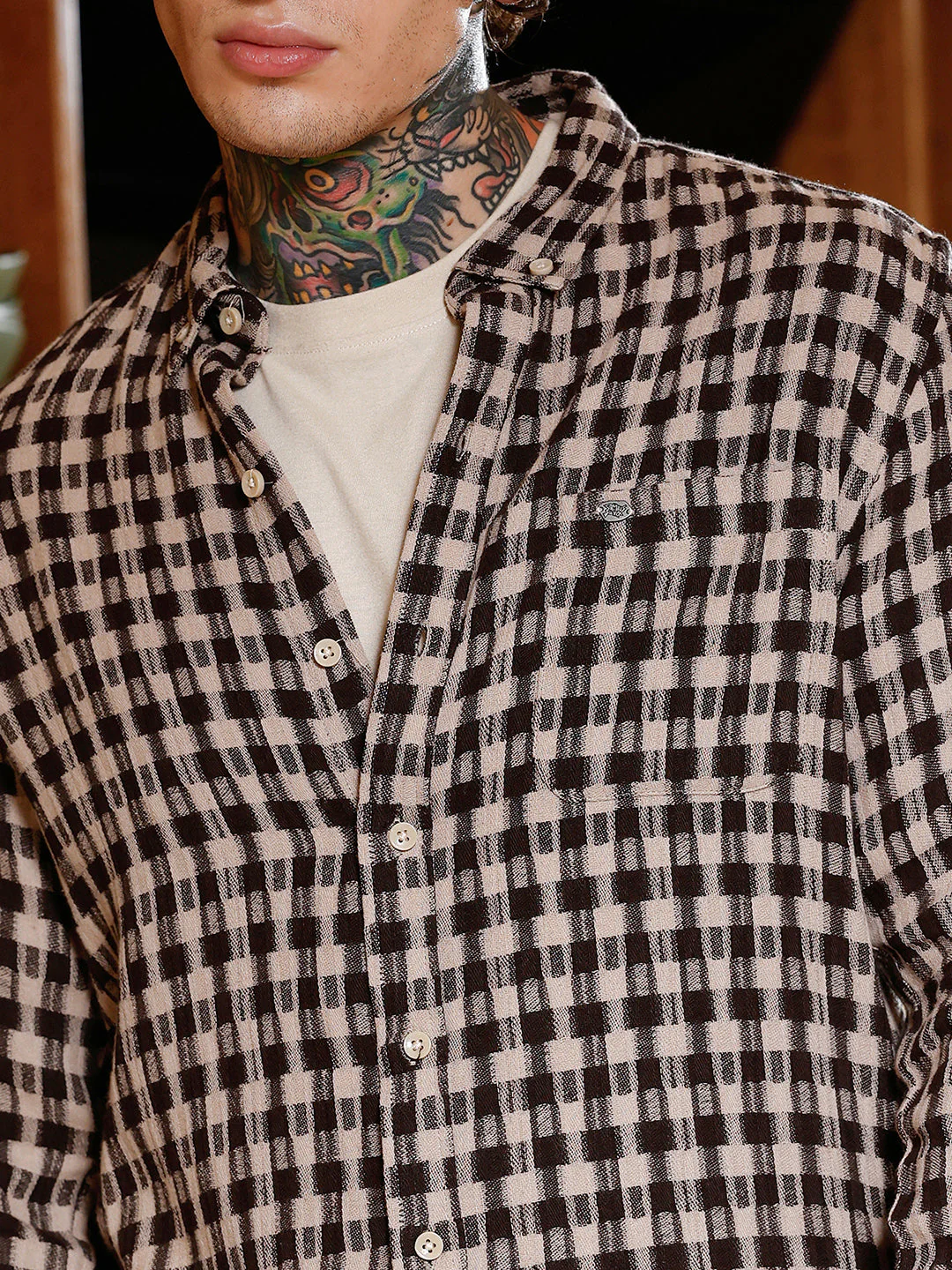 Hazy-Geometric Jacquard Shirt - Image 7