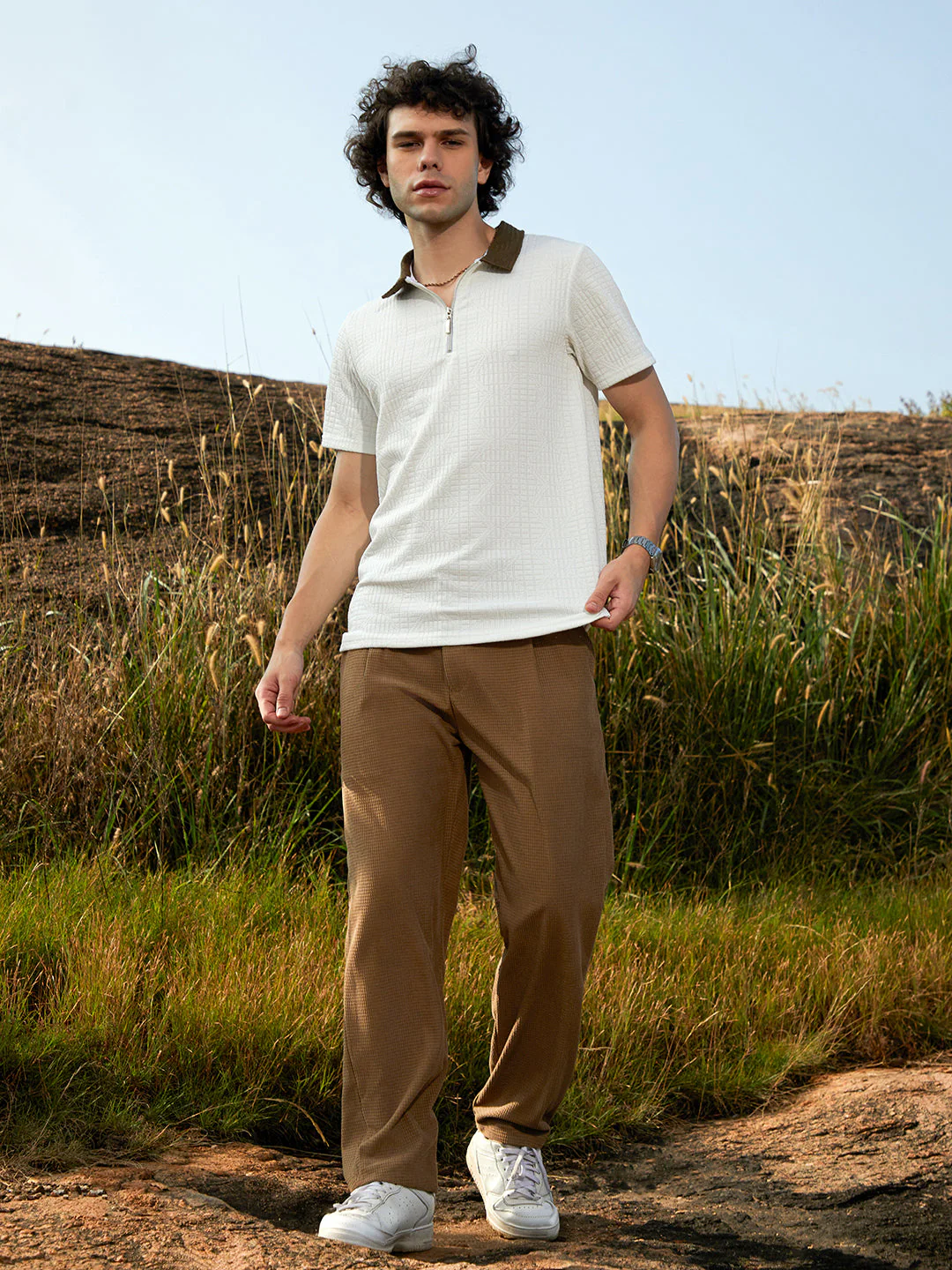 Oblique-Block Polo T-Shirt - Image 5