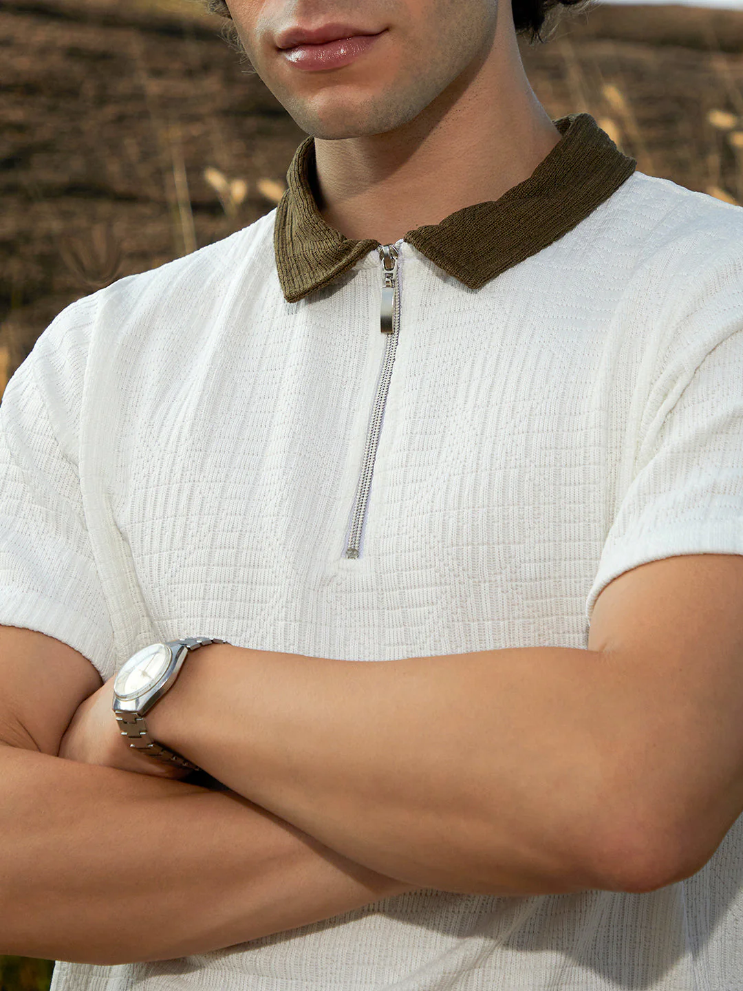 Oblique-Block Polo T-Shirt - Image 7