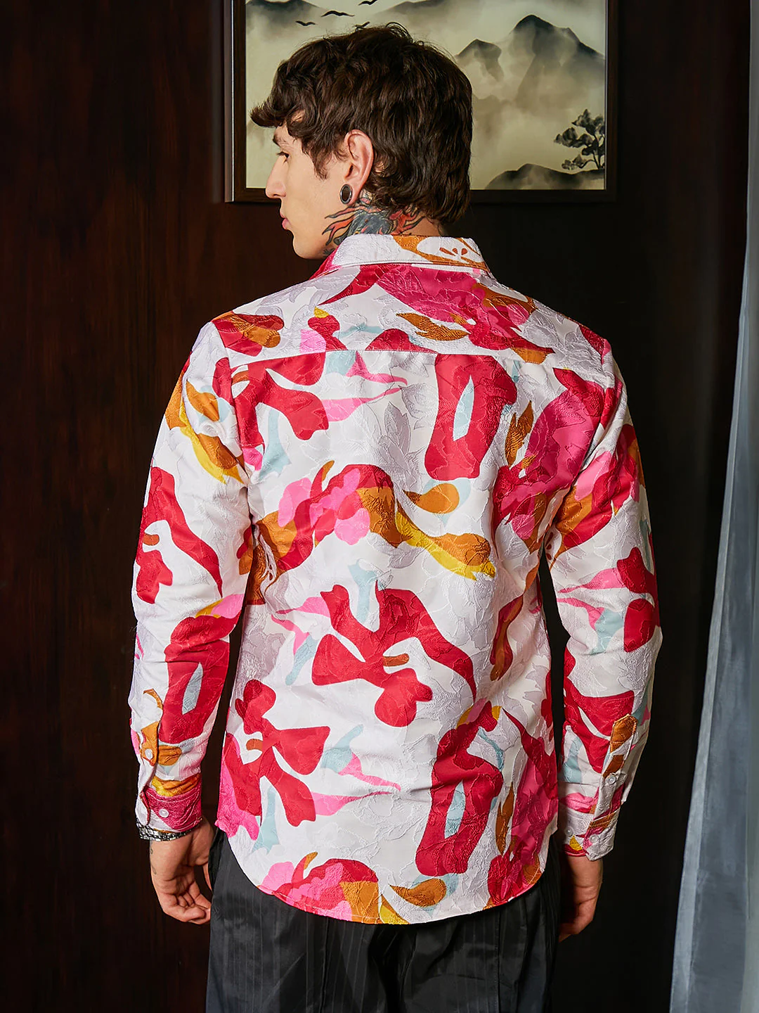 Floral-Tactile Relaxed Shirt - Image 4