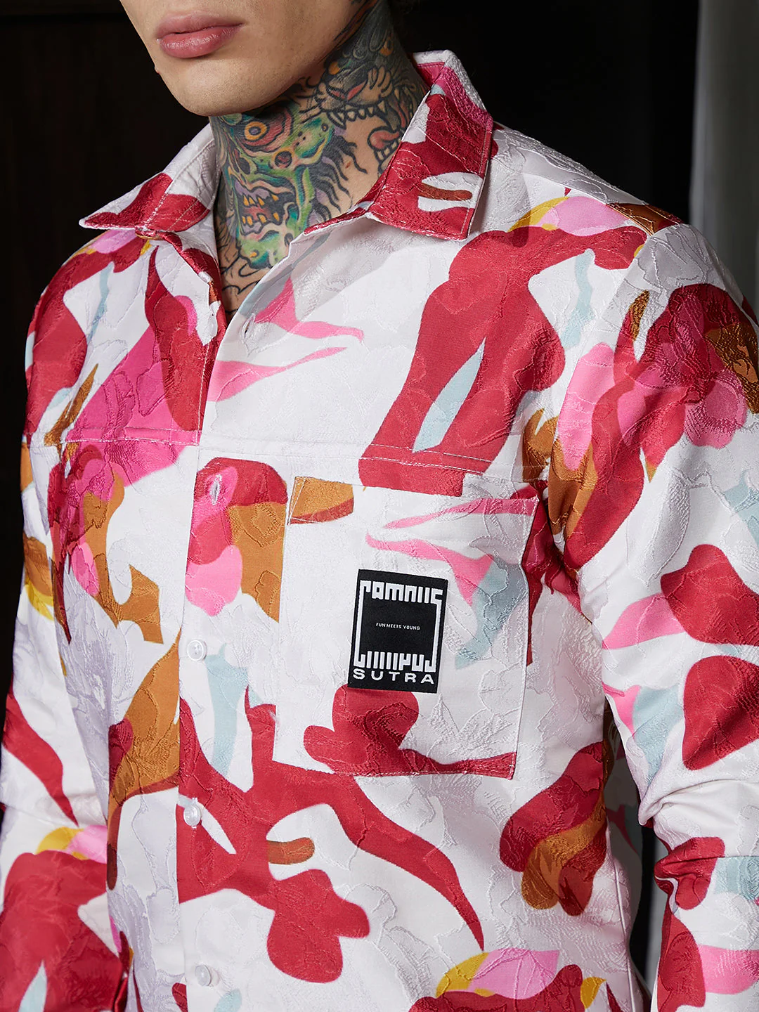 Floral-Tactile Relaxed Shirt - Image 7