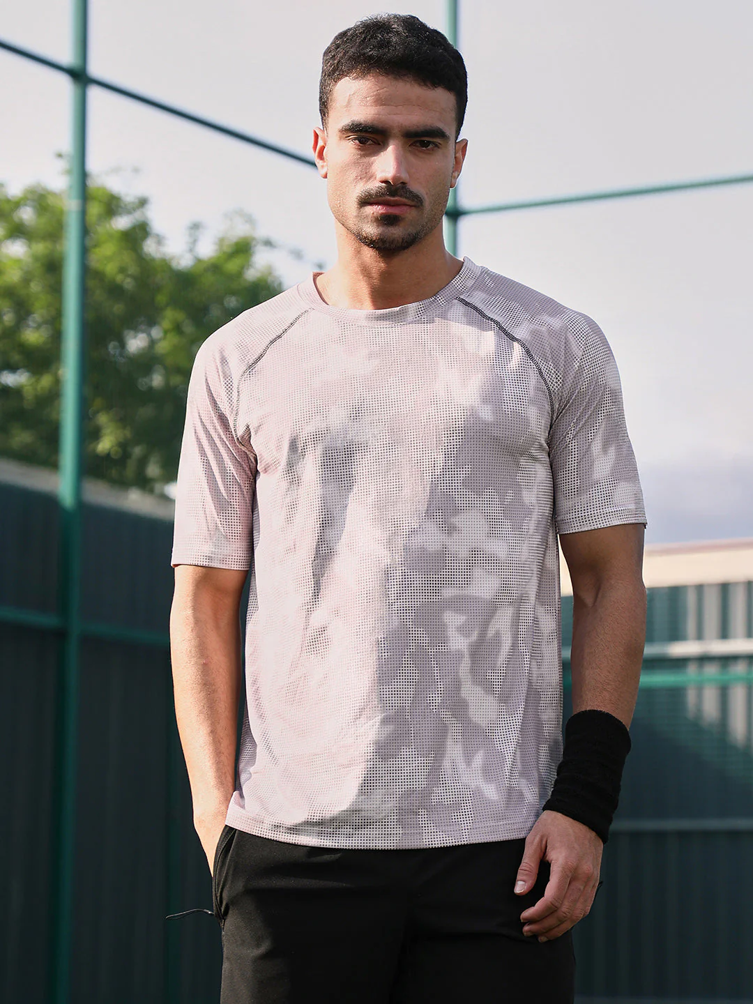 Abstract Topography Activewear T-Shirt - Image 2