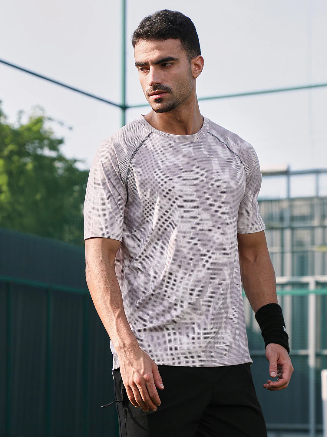 Abstract Topography Activewear T-Shirt - Image 3